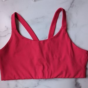 Girlfriend Collective Lou V-Back Bra in Geranium